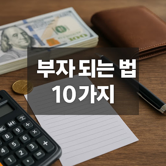 부자 되는 법 10가지, 돈과 성공을 부르는 실천 전략