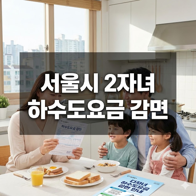 서울시 2자녀 하수도요금 30% 감면 신청 방법과 핵심 주의사항