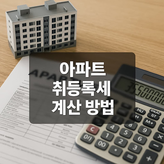 아파트 취등록세 계산 방법