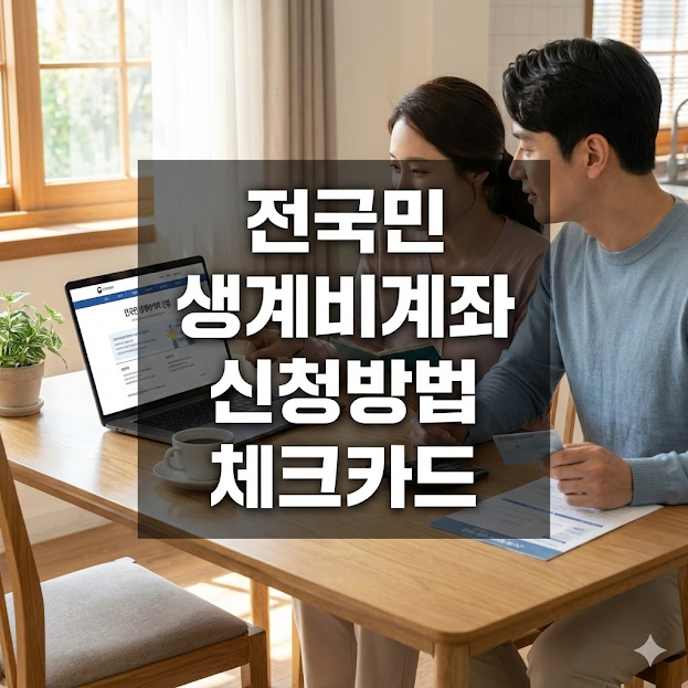 전국민 생계비계좌 신청방법 체크카드