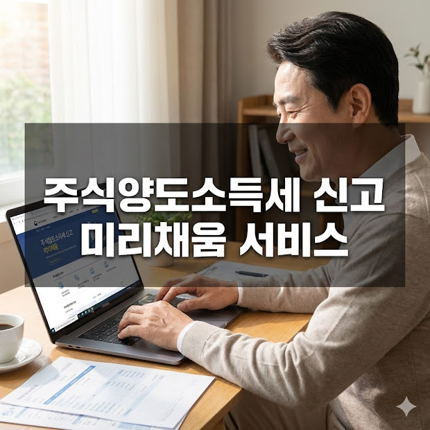 주식양도소득세 신고 미리채움 서비스, 10분 만에 신고 완료!