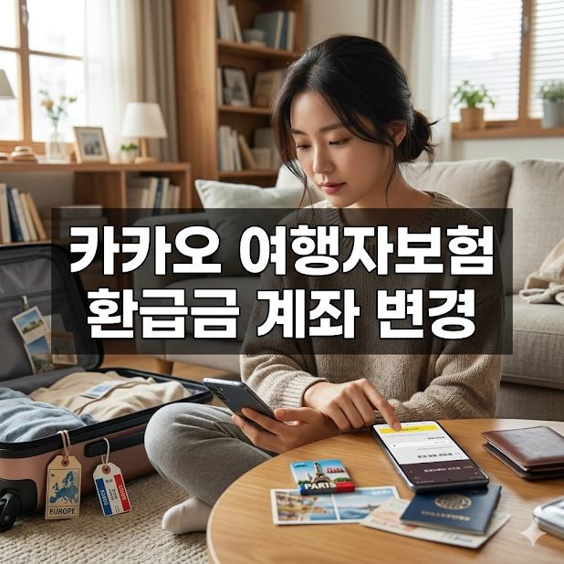 카카오 여행자보험 환급금 계좌 변경 정보