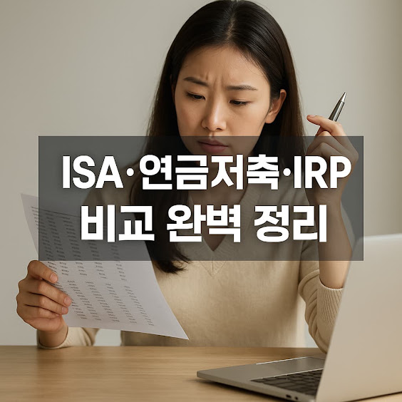 ISA·연금저축·IRP 비교 정리