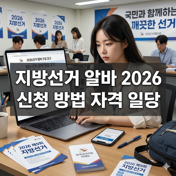 2026 지방선거 알바 신청 방법 자격 일당
