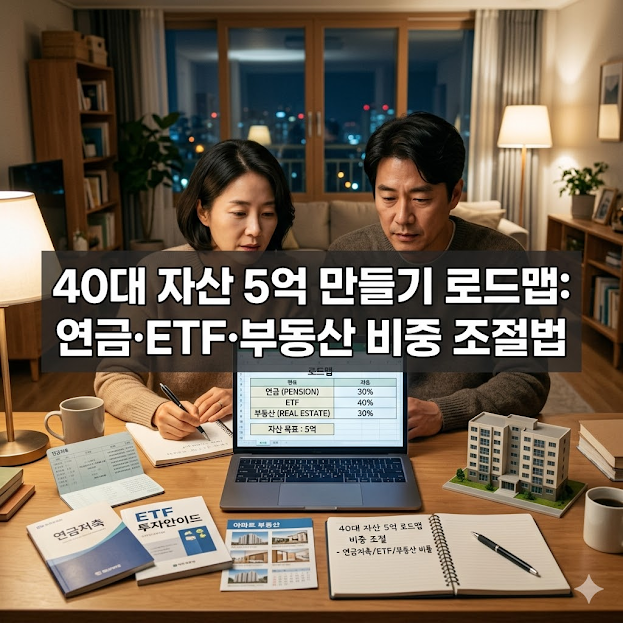 40대 자산 5억 만들기 로드맵 (+연금·ETF·부동산)