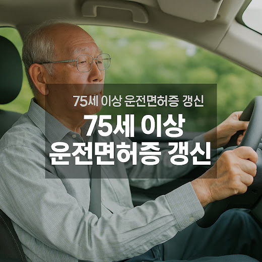 75세 이상 운전면허증 갱신 안내