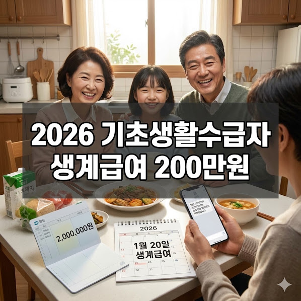 기초생활수급자 생계급여 200만원