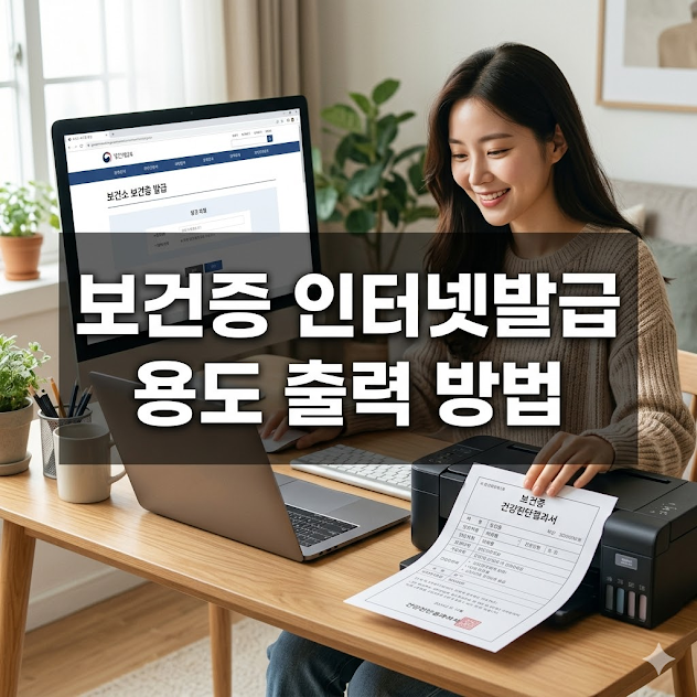 보건증 인터넷발급 용도 출력 방법