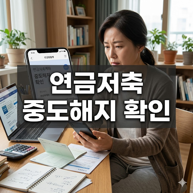 연금저축 중도해지 확인