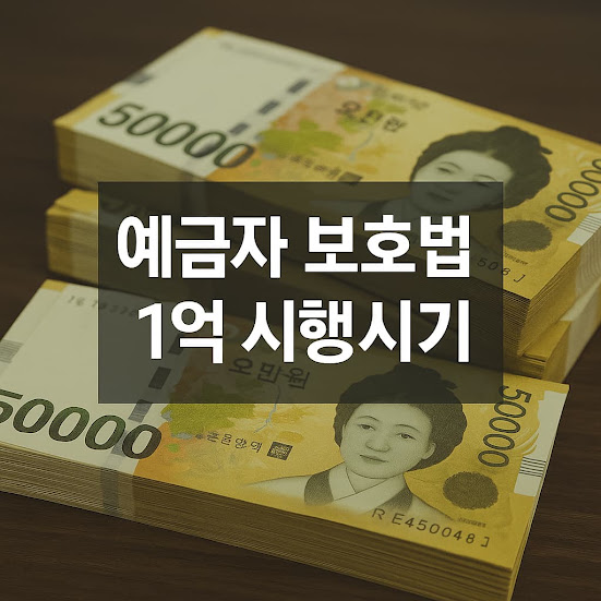예금자 보호법 1억 시행시기 및 핵심 정리