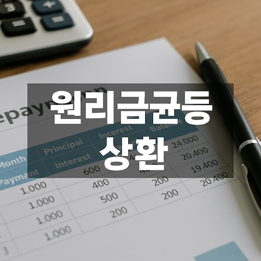 원리금균등상환으로 대출 상환 부담 줄이기