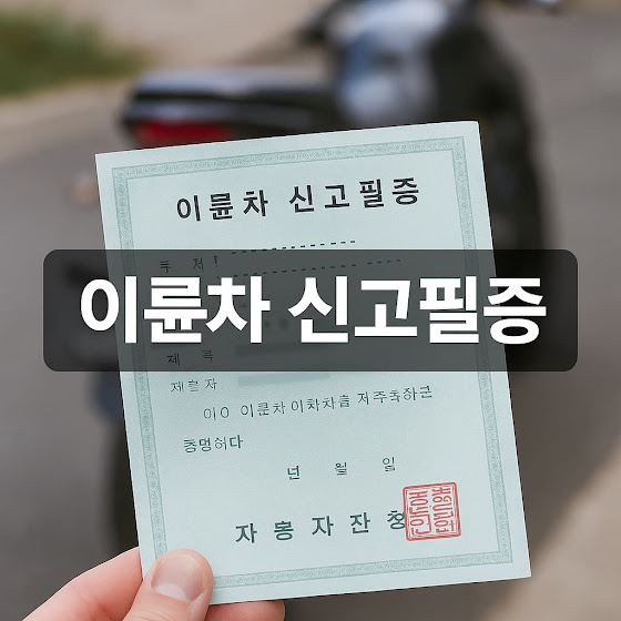 이륜차 신고필증, 발급 방법과 용도 총정리