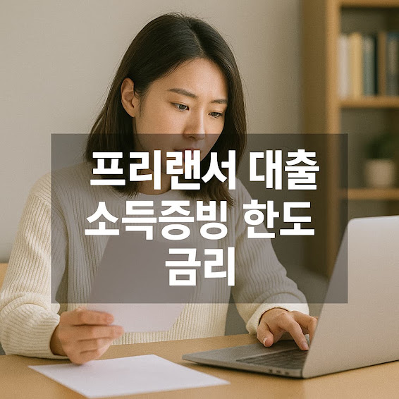 프리랜서 대출 소득증빙 한도 금리