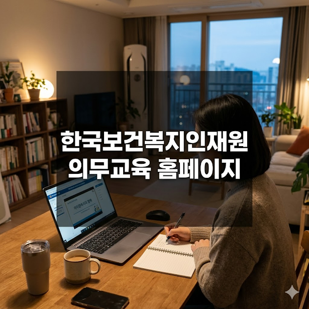 한국보건복지인재원 의무교육 홈페이지